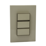 Placa Electrica Edy Gala Marfil GL-4503 de 3 Interruptor